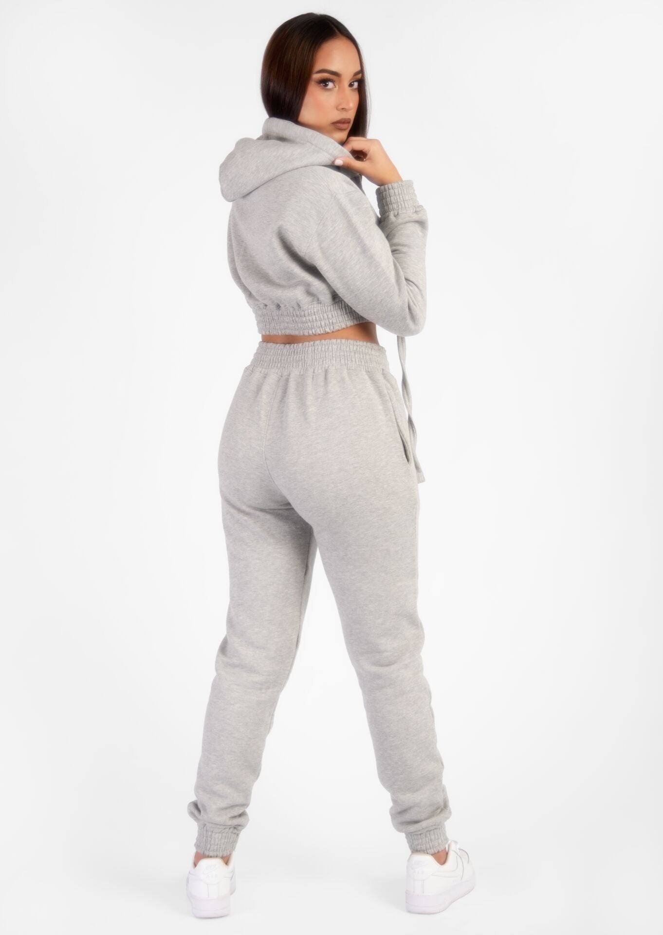 Grey Elasticated Hoodie Loungewear Set