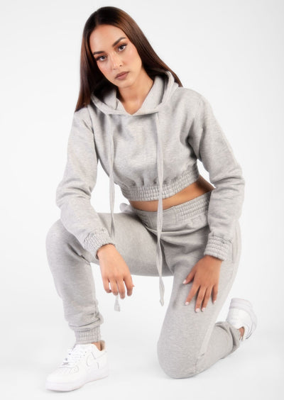 Grey Elasticated Hoodie Loungewear Set