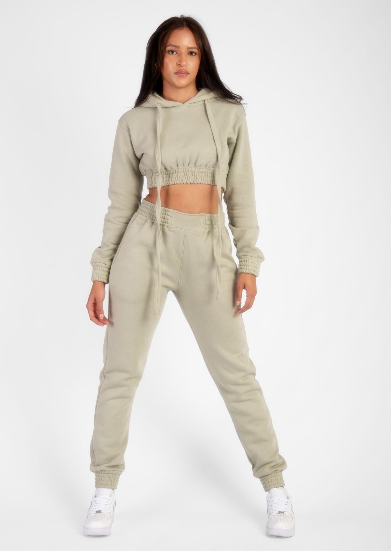 Sage Green Elasticated Hoodie Loungewear Set