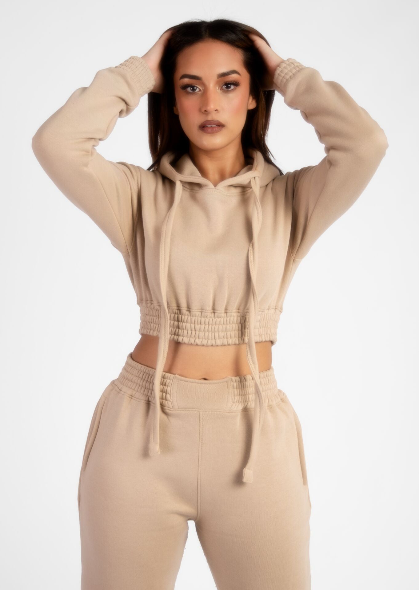 Nude Elasticated Hoodie Loungewear Set