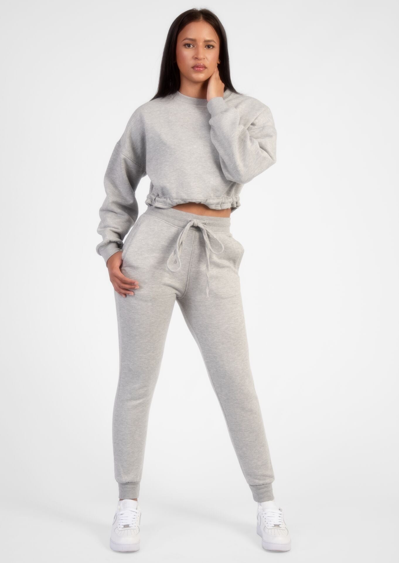 Grey Drawcord Loungewear Set