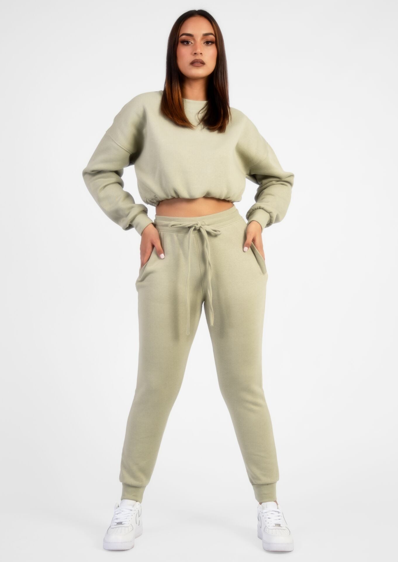 Sage Green Drawcord Loungewear Set