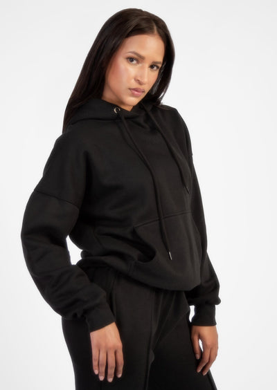 Black Oversized Pintuck Loungewear Set