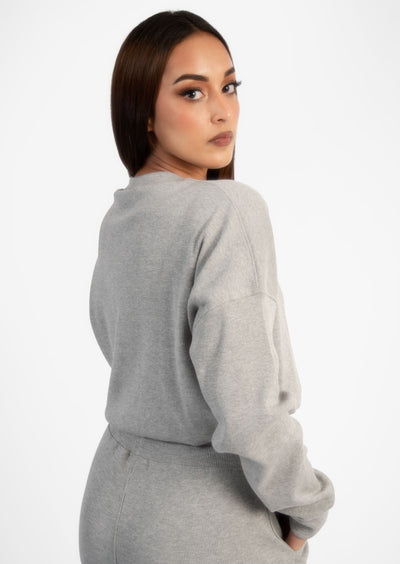 Grey Ribbed Loungewear Set