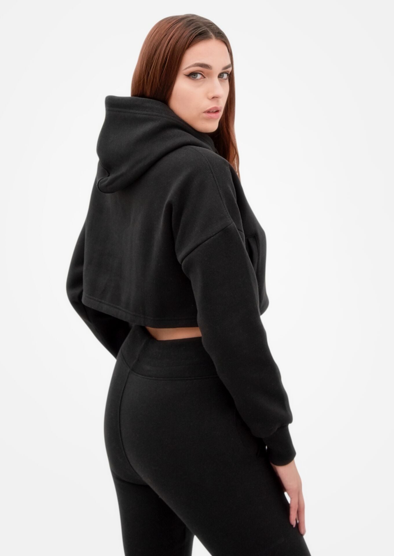 Black Panel Hoodie Loungewear Set